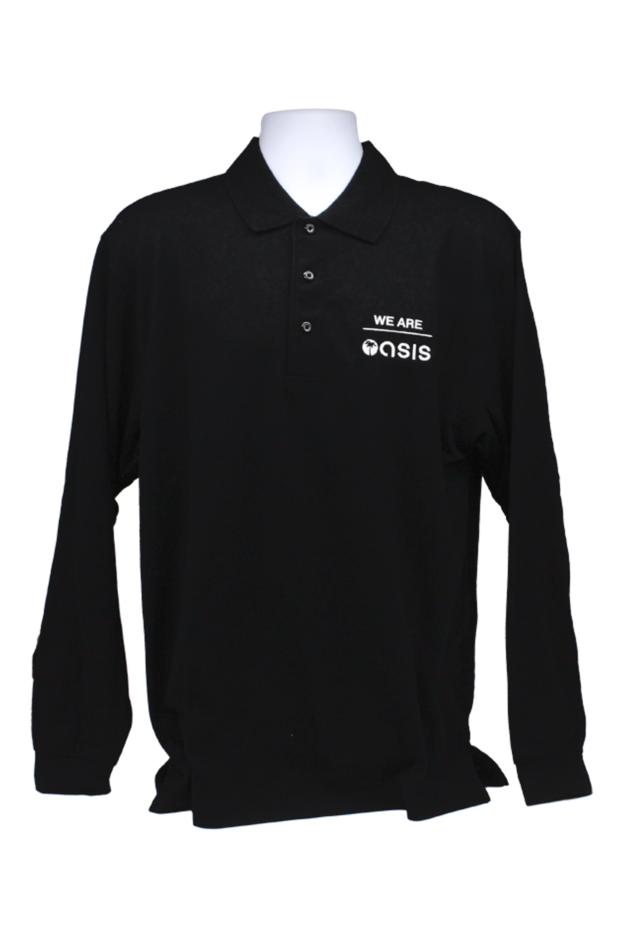 Men's Silk Touch™ Long Sleeve Polo - Black – Oasis Gear