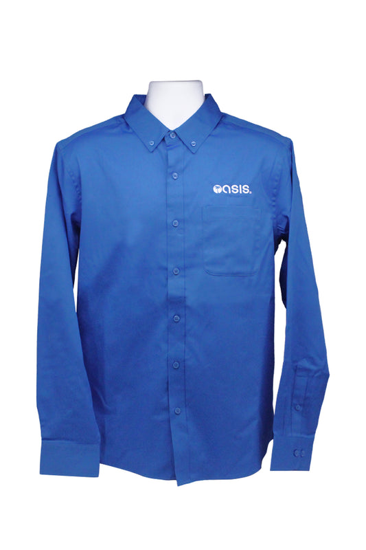 Men's Long Sleeve SuperPro React™ Twill Shirt - Strong Blue