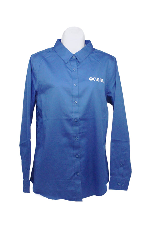 Women's Long Sleeve SuperPro React™ Twill Shirt - Strong Blue